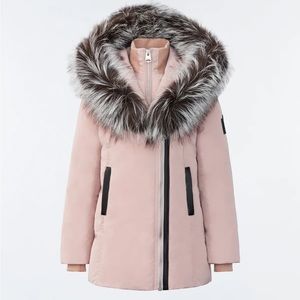 Pink kids mackage coat size 14